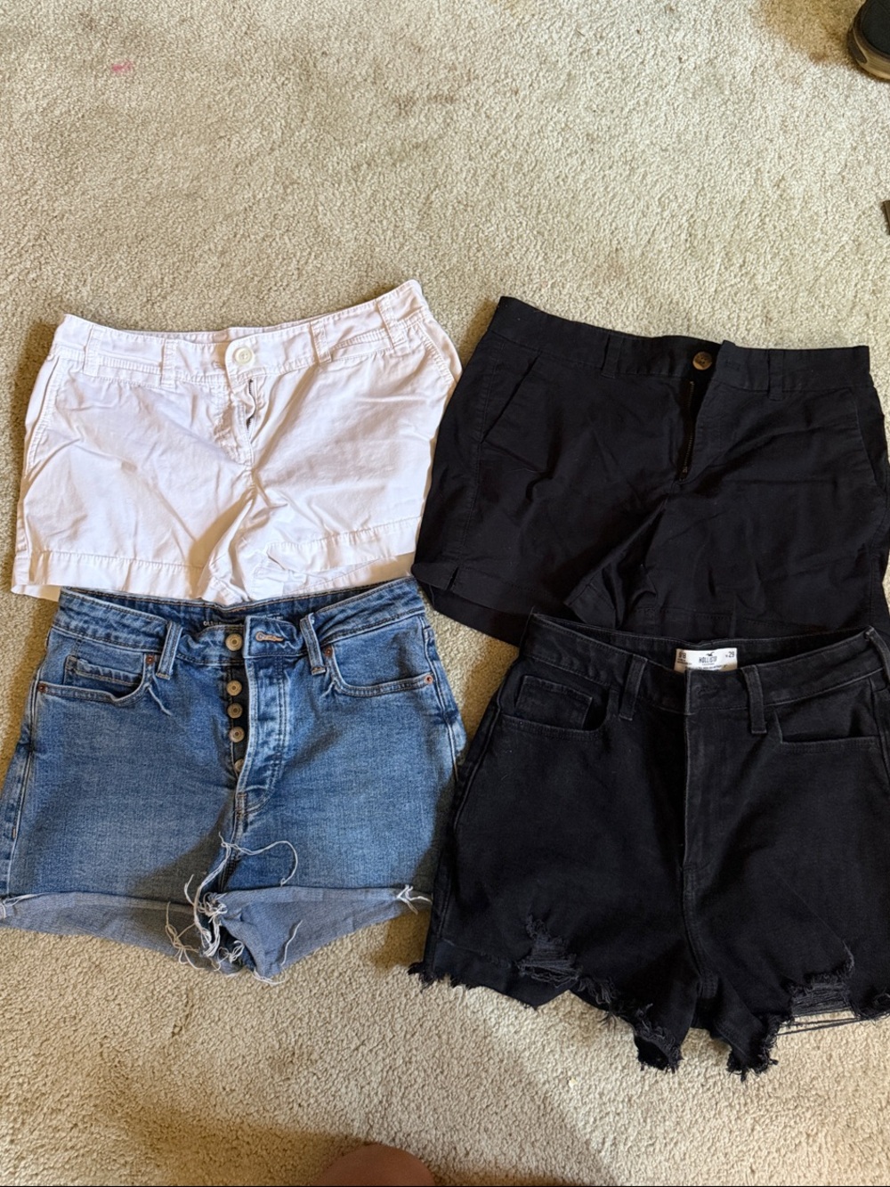 Women’s Black Denim High-Waist Cutoff Shorts